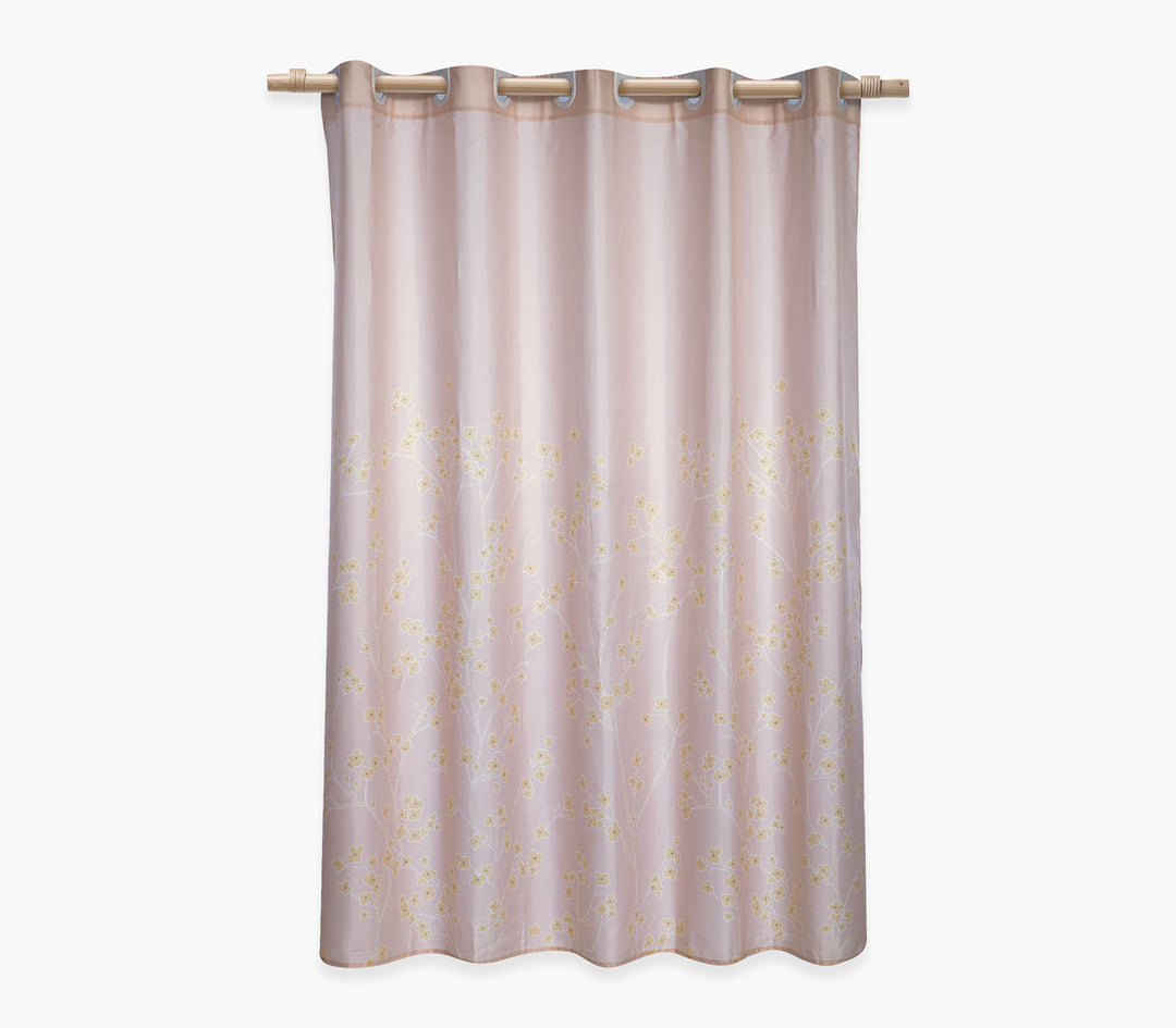 Κουρτίνα Μπάνιου Μπεζ Πολυέστερ Floriva 180Χ200cm Nef-Nef Homeware
