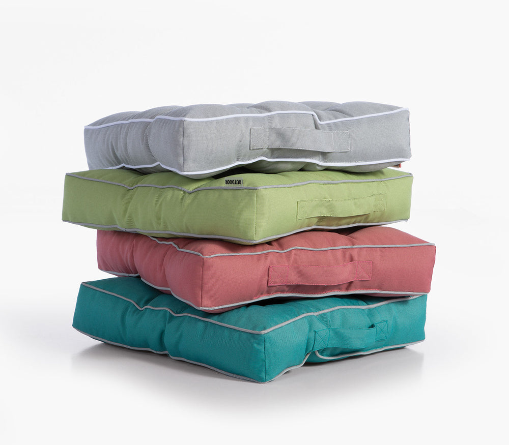 Μαξιλάρι Δαπέδου Αδιάβροχο Τιρκουάζ Samba 45X45X8cm Nef-Nef Homeware