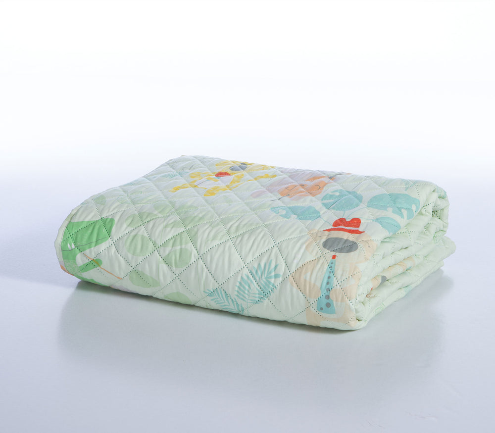 Παιδικό Κουβερλί Πράσινο Μονό Jungle Music 180X240cm Nef-Nef Homeware