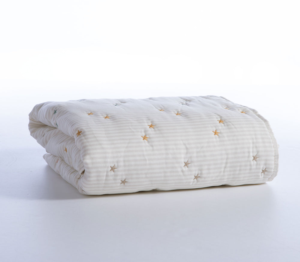 Βρεφικό Κουβερλί Κούνιας Εκρού Happy 110Χ150cm Nef-Nef Homeware