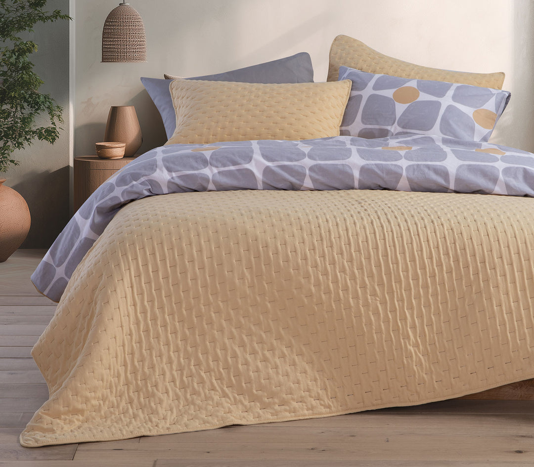 Κουβερλί Υπέρδιπλο Κίτρινο 230Χ240 Adelle Nef-Nef Homeware