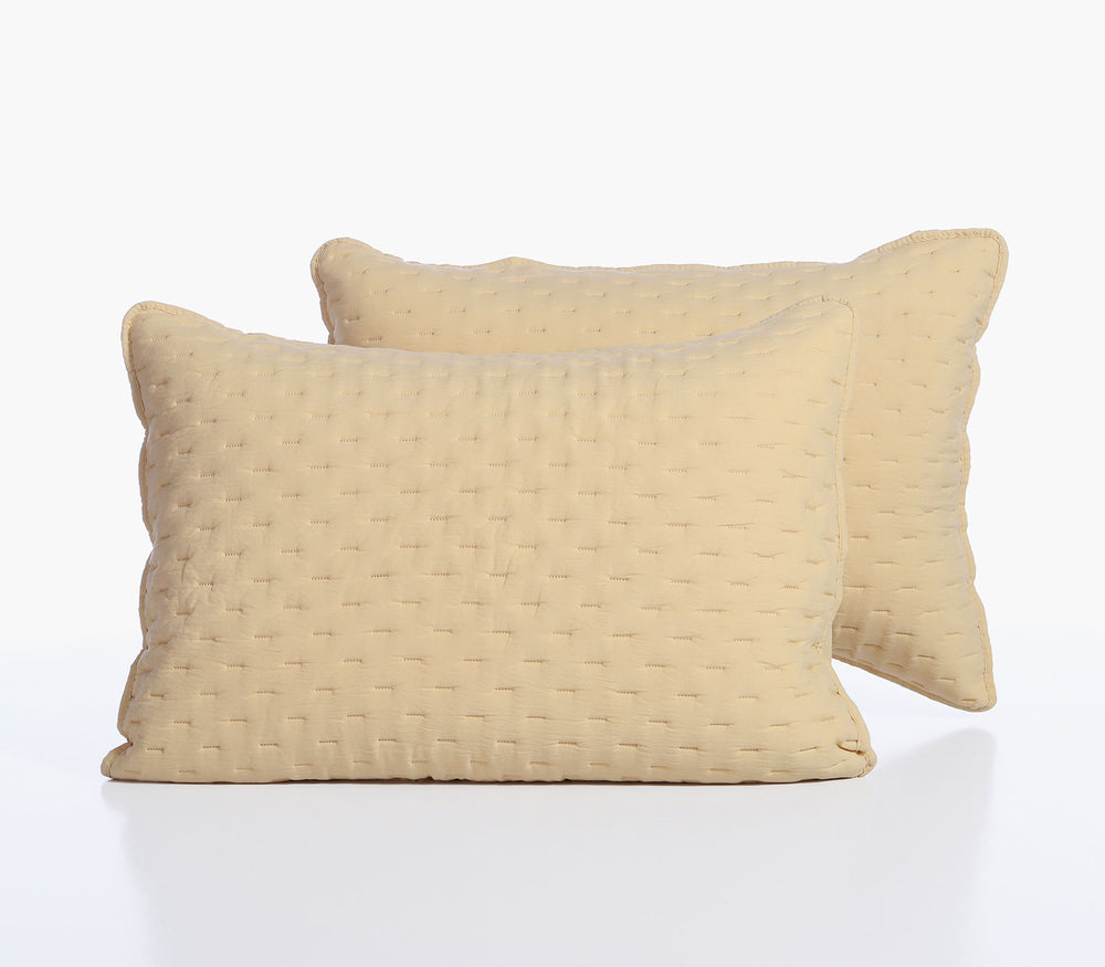 Σετ Μαξιλαροθήκες Διακοσμητικές 2τμχ Πολυεστερικές Κίτρινες Adelle 52x72 Nef-Nef Homeware