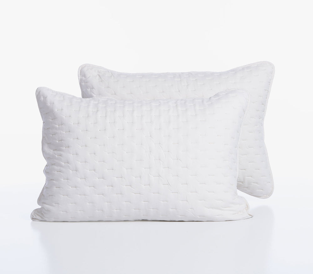 Σετ Μαξιλαροθήκες Διακοσμητικές 2τμχ Πολυεστερικές Λευκές Adelle 52x72 Nef-Nef Homeware