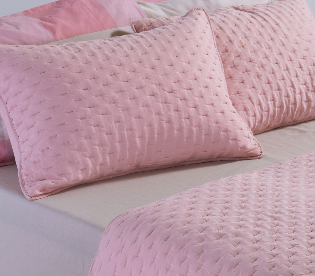 Σετ Μαξιλαροθήκες Διακοσμητικές 2τμχ Πολυεστερικές Ροζ Adelle 52x72 Nef-Nef Homeware