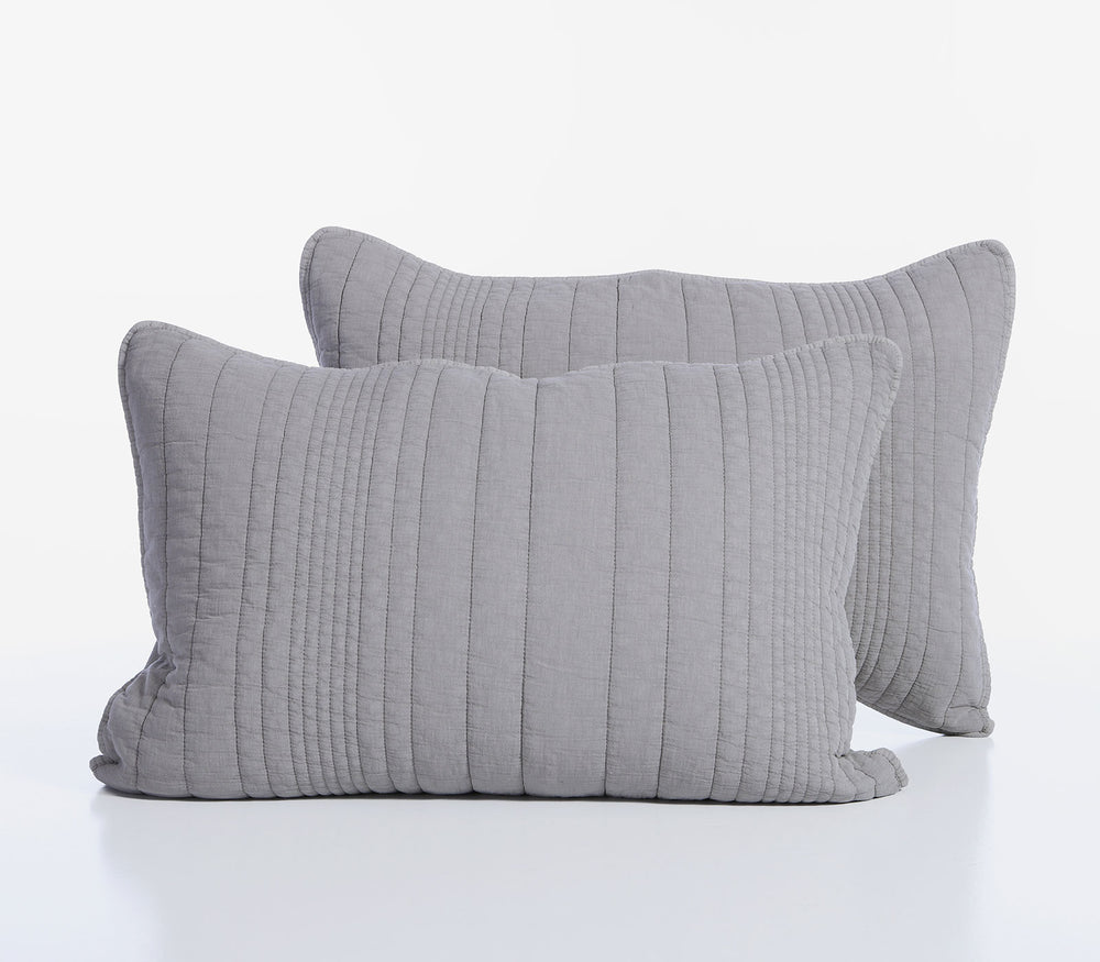 Σετ Μαξιλαροθήκες Διακοσμητικές 2τμχ Βαμβακερές Γκρι Ecstatic 52x72 Nef-Nef Homeware