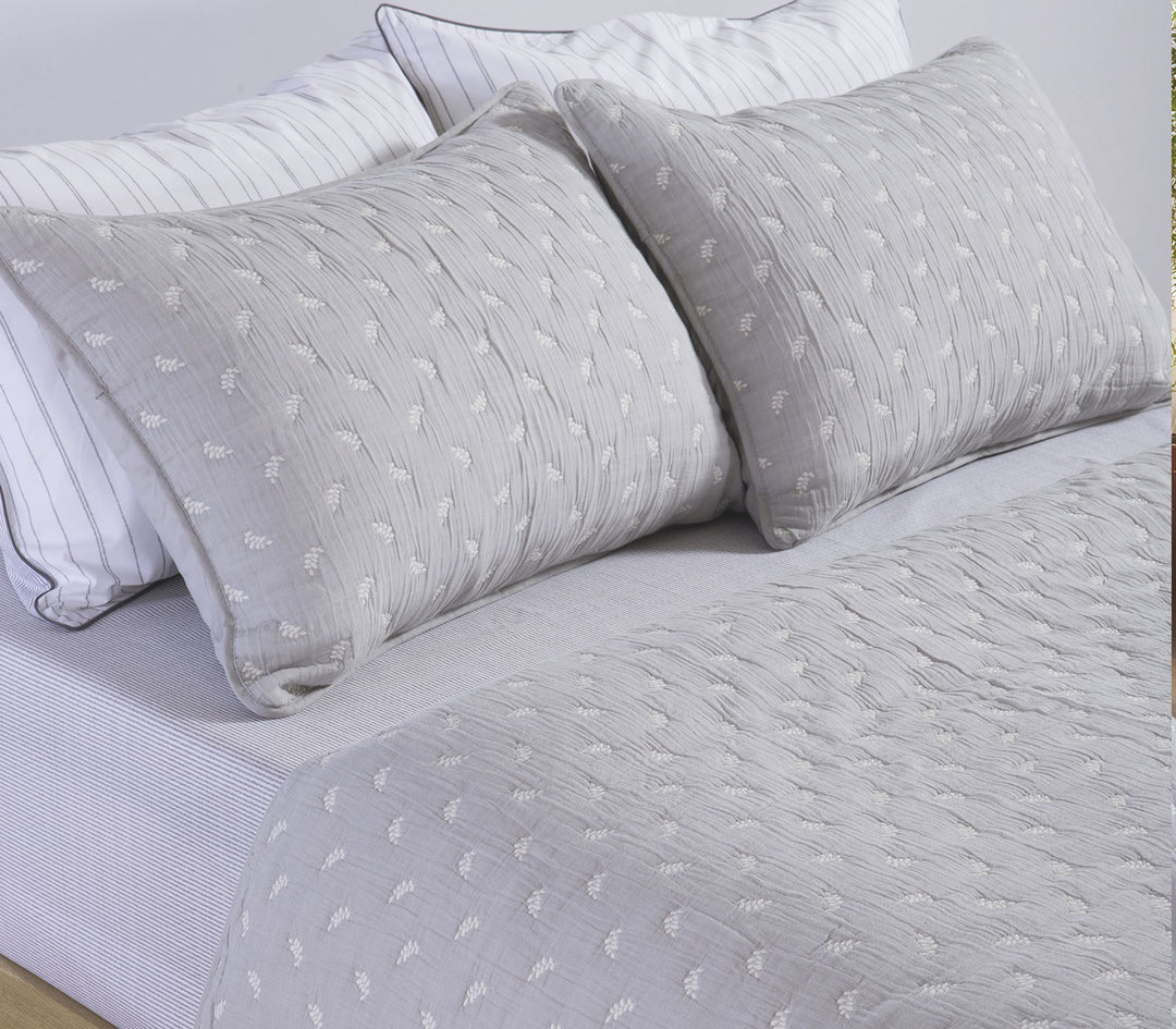 Σετ Μαξιλαροθήκες Διακοσμητικές 2τμχ Βαμβακερές Γκρι Surreal 52x72 Nef-Nef Homeware