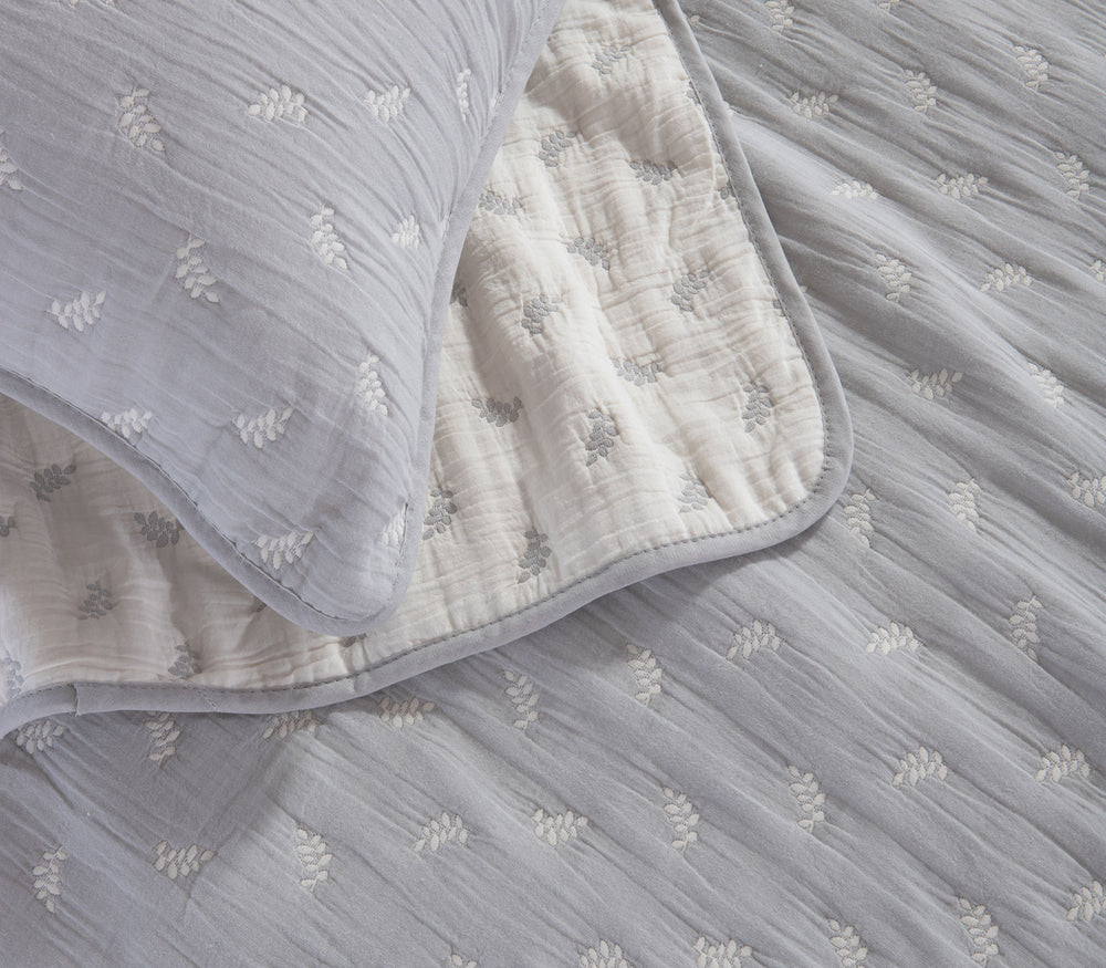 Σετ Μαξιλαροθήκες Διακοσμητικές 2τμχ Βαμβακερές Γκρι Surreal 52x72 Nef-Nef Homeware