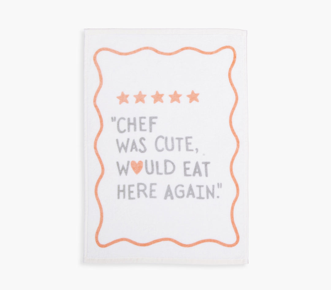 Ποτηρόπανο Εκρού Βαμβακερό Chef Was Cute 40Χ60cm Nef-Nef Homeware