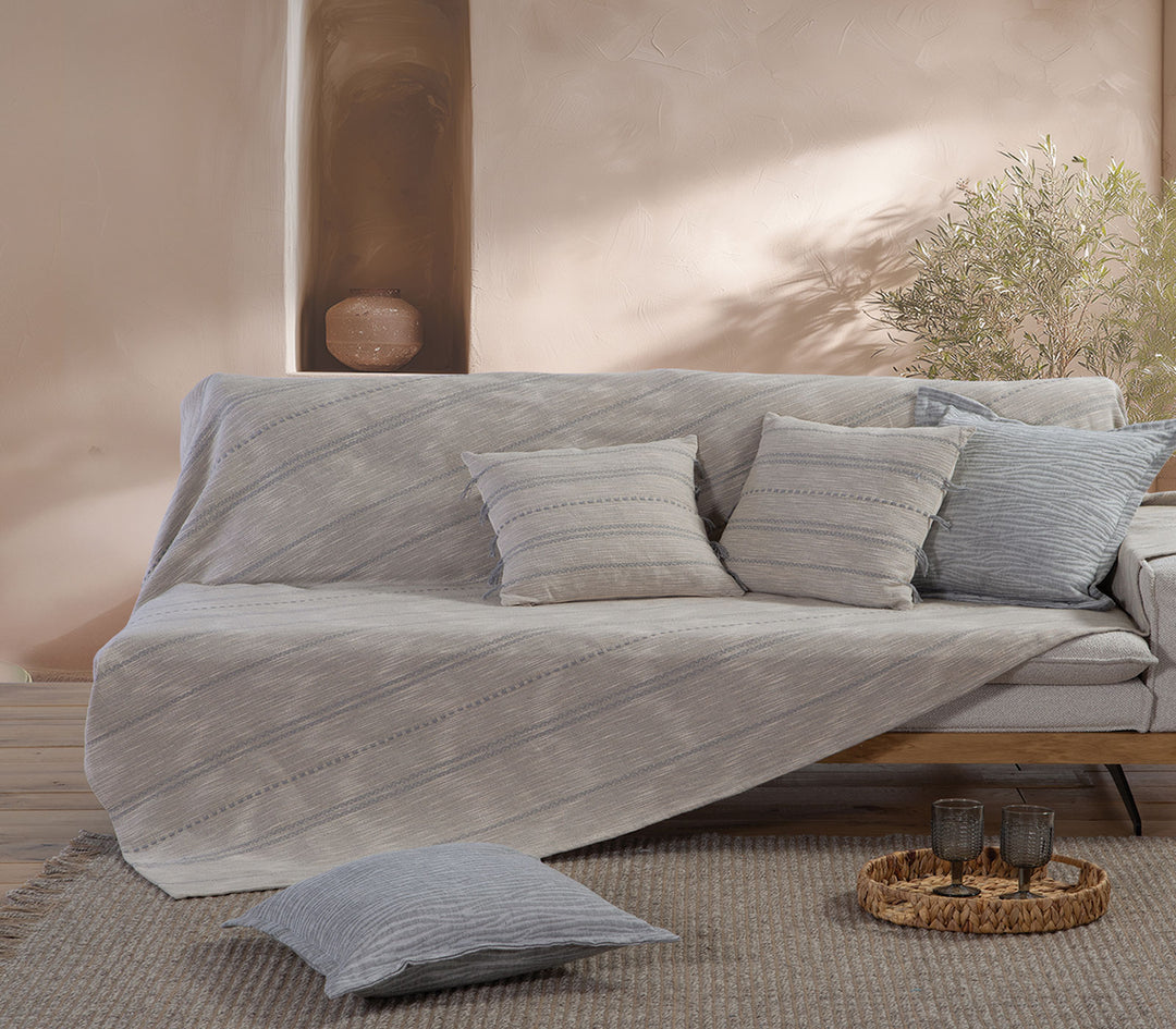 Ριχτάρι Τετραθέσιου Καναπέ Γκρι Bleeze 180Χ350cm Nef-Nef Homeware