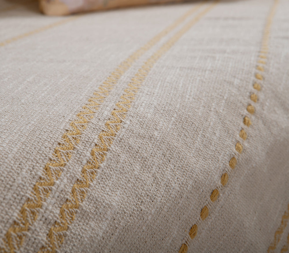 Ριχτάρι Τετραθέσιου Καναπέ Μπεζ/Κίτρινο Bleeze 180Χ350cm Nef-Nef Homeware