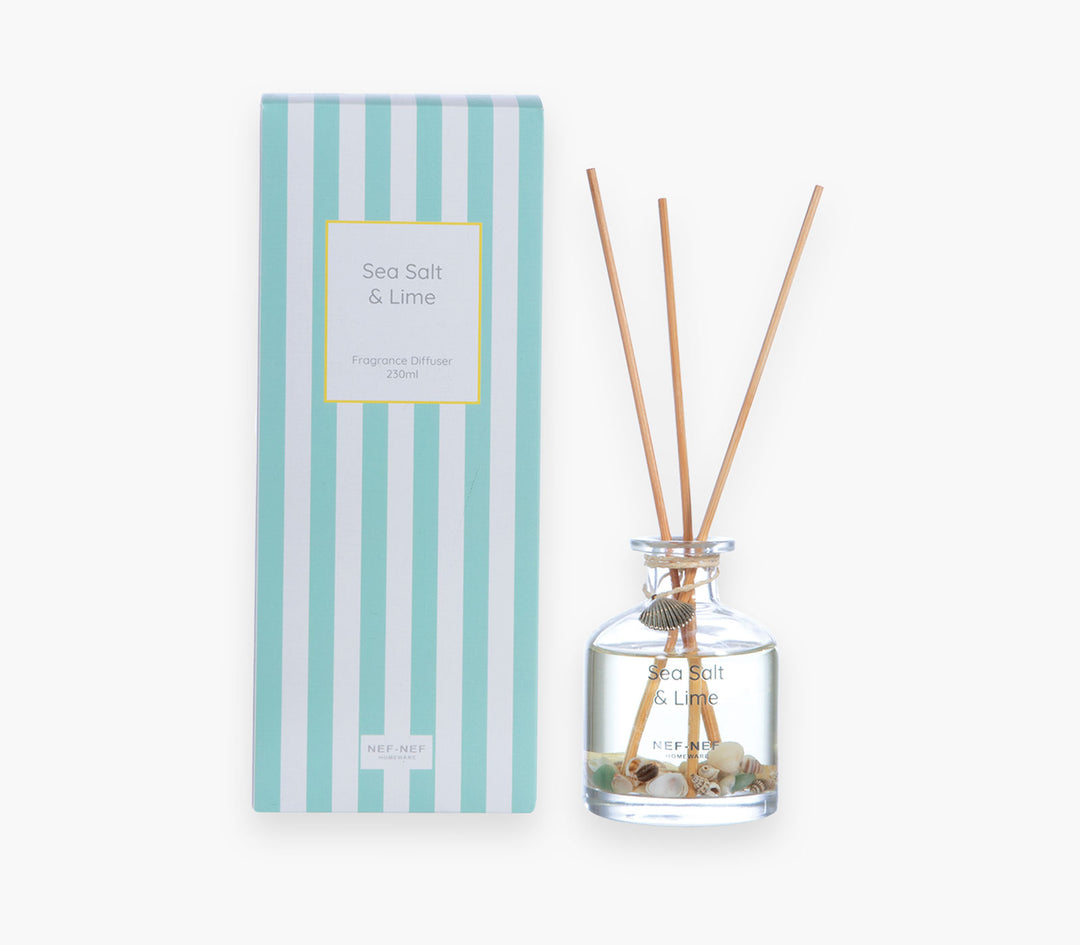 Αρωματικό Χώρου Με Στικς Τιρκουάζ Sea Salt Lime 230ml Nef-Nef Homeware