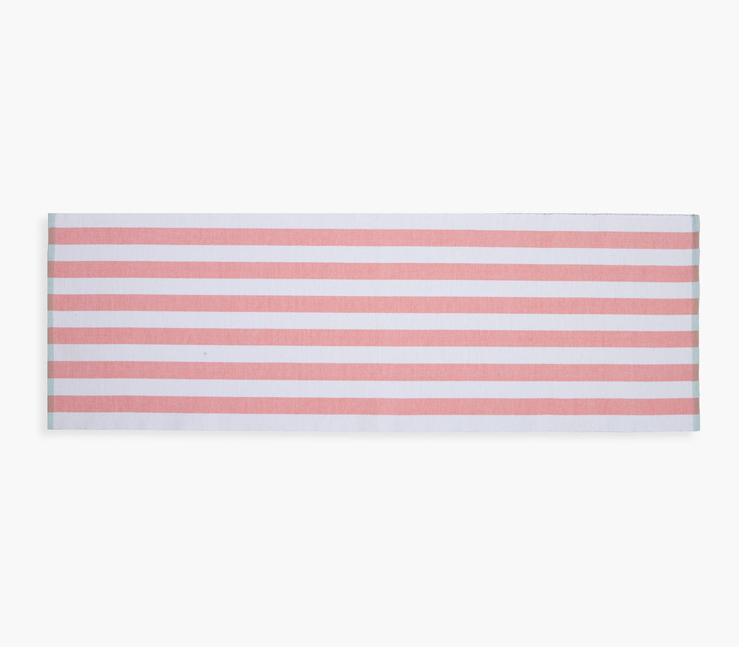 Τραβέρσα Κοραλί Ριγέ Βαμβακερή Jeremy 45X140cm Nef-Nef Homeware