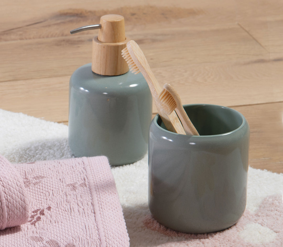 Ποτήρι Μπάνιου Τιρκουάζ Κεραμικό Lorane 9X10cm Nef-Nef Homeware