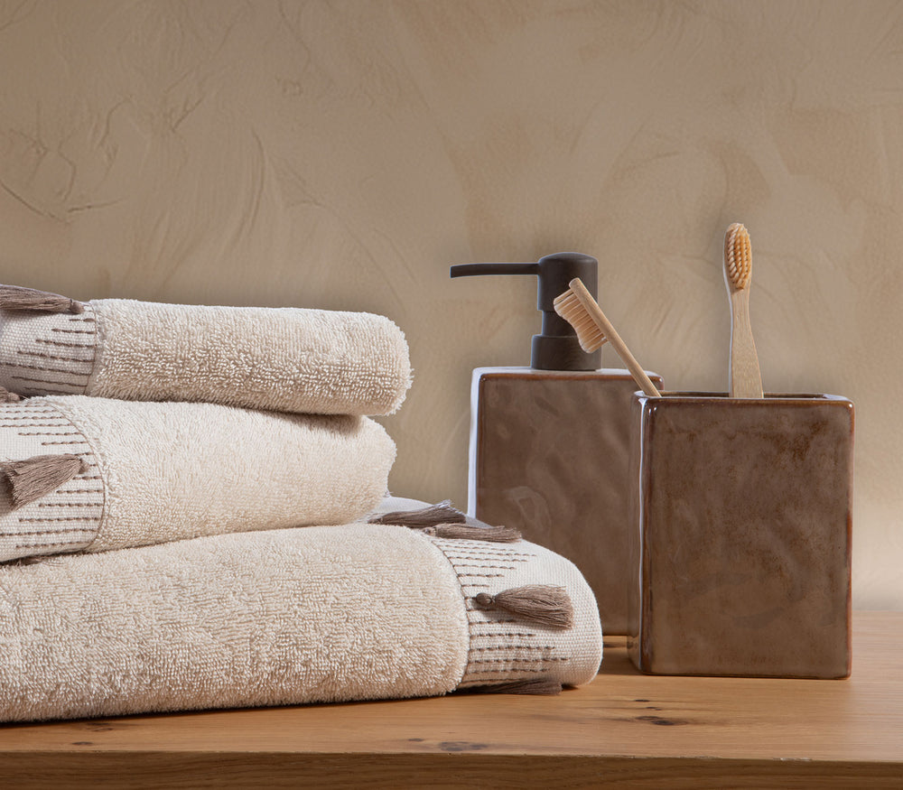 Ποτήρι Μπάνιου Καφέ Κεραμικό Bonjai 9X5,9X11,4cm Nef-Nef Homeware