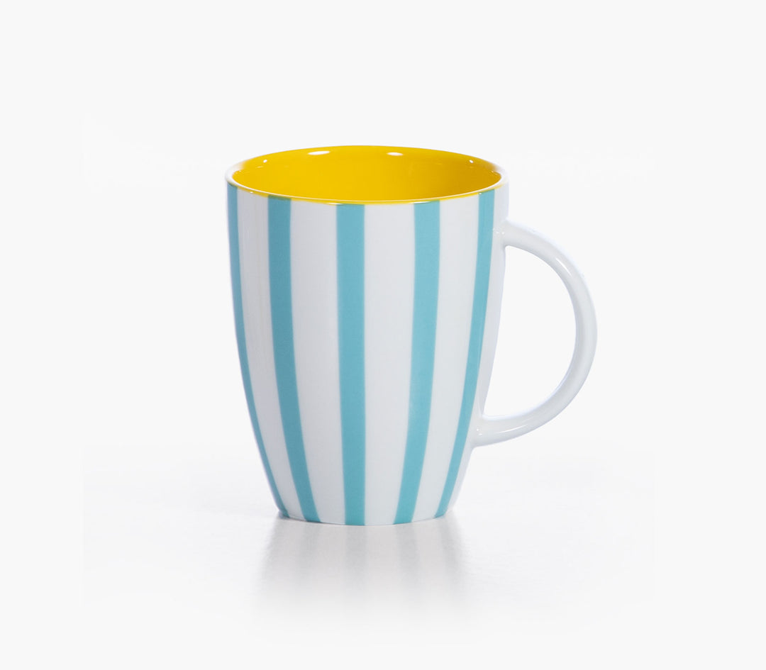 Κούπα Κεραμική Γαλάζια-Λευκή Ριγέ Fantasy Nef-Nef Homeware