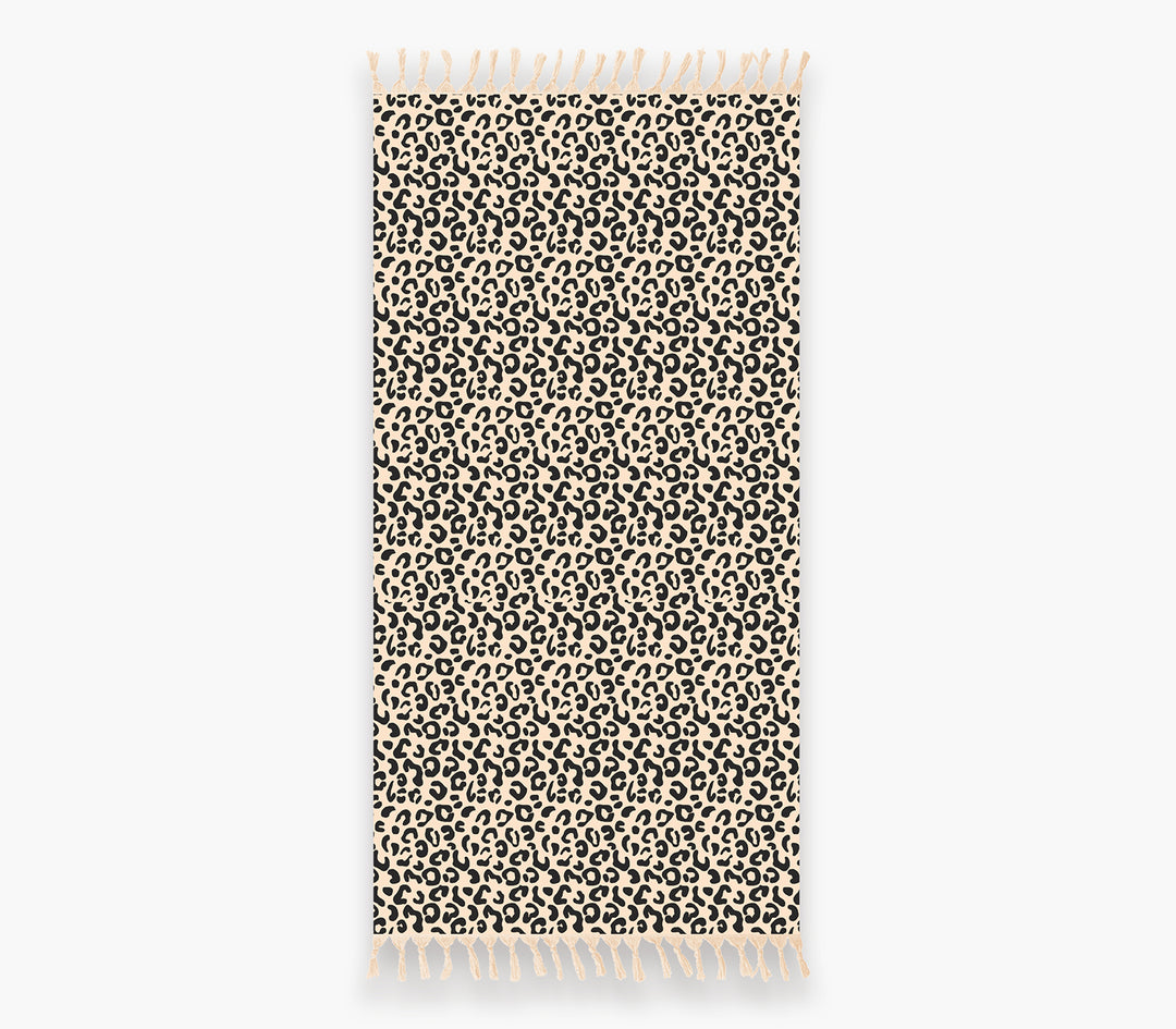 Πετσέτα Θαλάσσης Εκρού/Μαύρη Kenya 80Χ160cm Nef-Nef Homeware