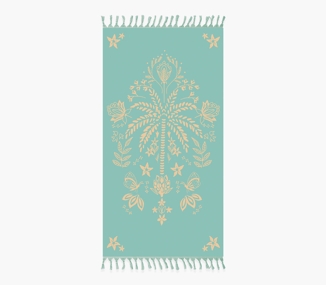 Πετσέτα Θαλάσσης Τιρκουάζ Oriental 80Χ160cm Nef-Nef Homeware