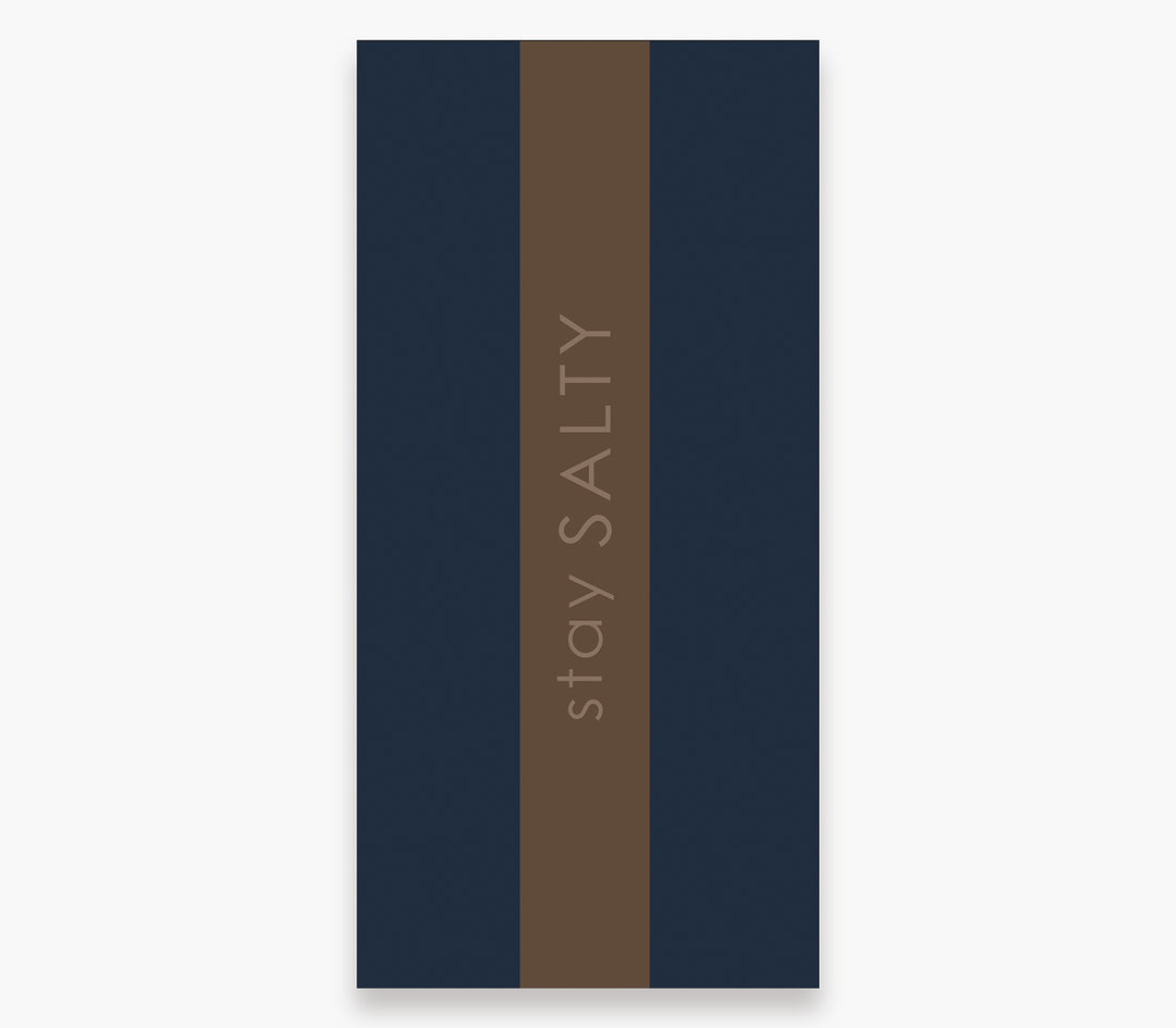 Πετσέτα Θαλάσσης Μπλε/Καφέ Stay Salty 80Χ160cm Nef-Nef Homeware