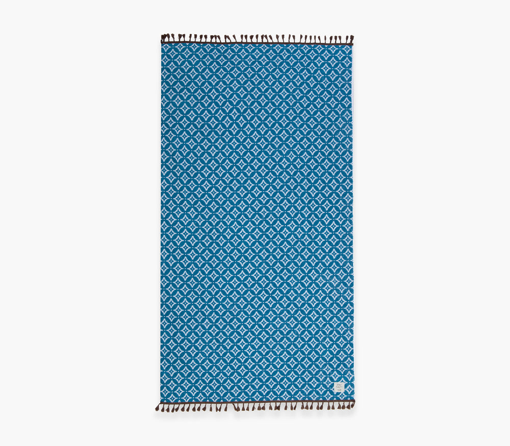 Πετσέτα Θαλάσσης Μπλε Sparkle Fringes 90X170cm Nef-Nef Homeware