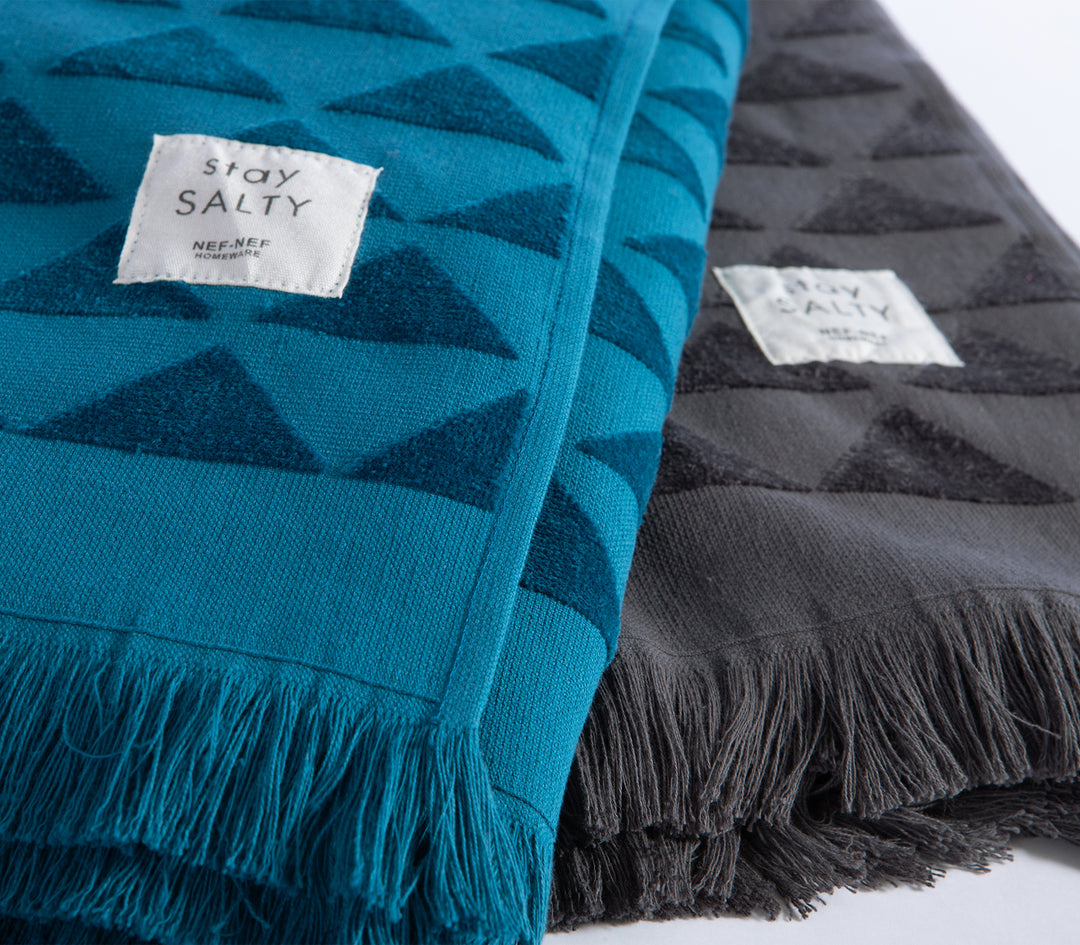 Μονόχρωμη Πετσέτα Θαλάσσης Γκρι Virago 80X160 Nef-Nef Homeware