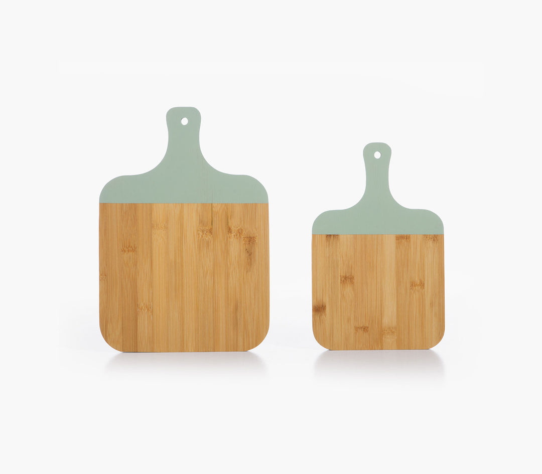 Ξύλo Κοπής με Πράσινη Λαβή (Σετ 2τμχ) από Bamboo Fred Nef-Nef Homeware