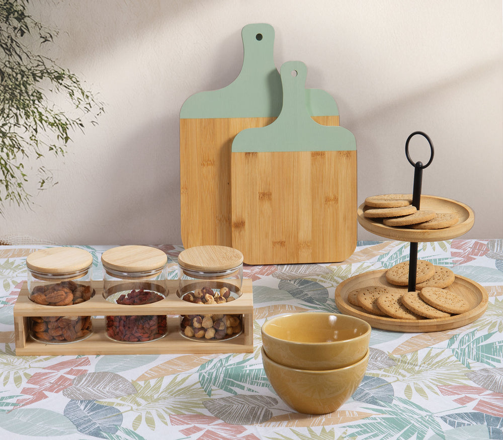 Ξύλo Κοπής με Πράσινη Λαβή (Σετ 2τμχ) από Bamboo Fred Nef-Nef Homeware