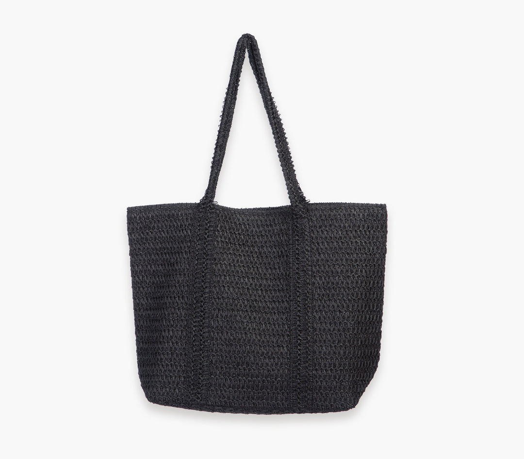 Μονόχρωμη Τσάντα Θαλάσσης Μαύρη Bella 48X34X34X14cm Nef-Nef Homeware