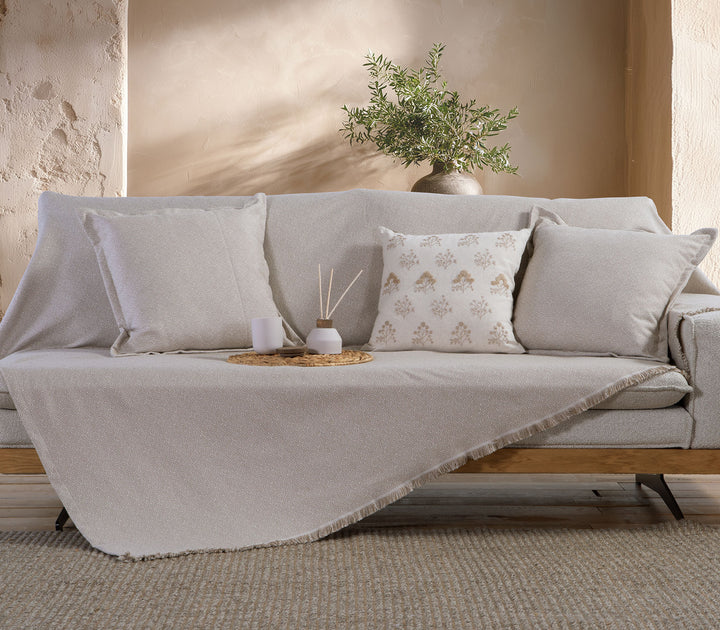 Ριχτάρι Πολυθρόνας Μπεζ Loen 170X180cm Nef-Nef Homeware