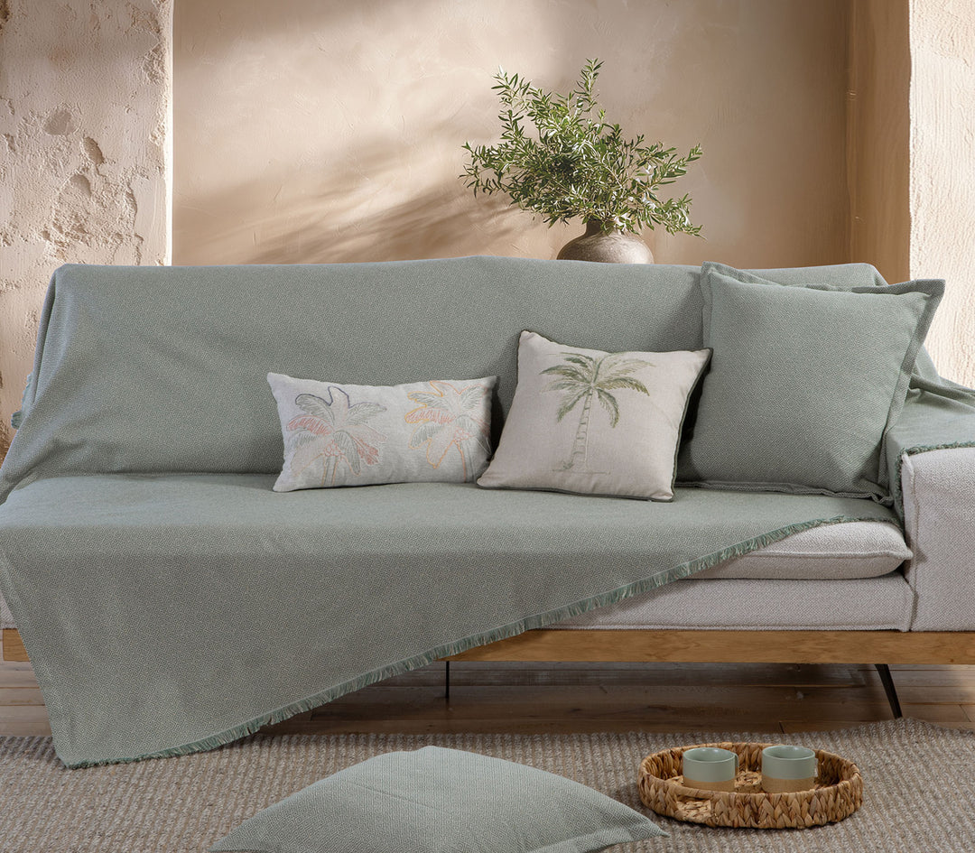 Ριχτάρι Τριθέσιου Καναπέ Πράσινο Loen 170X300cm Nef-Nef Homeware