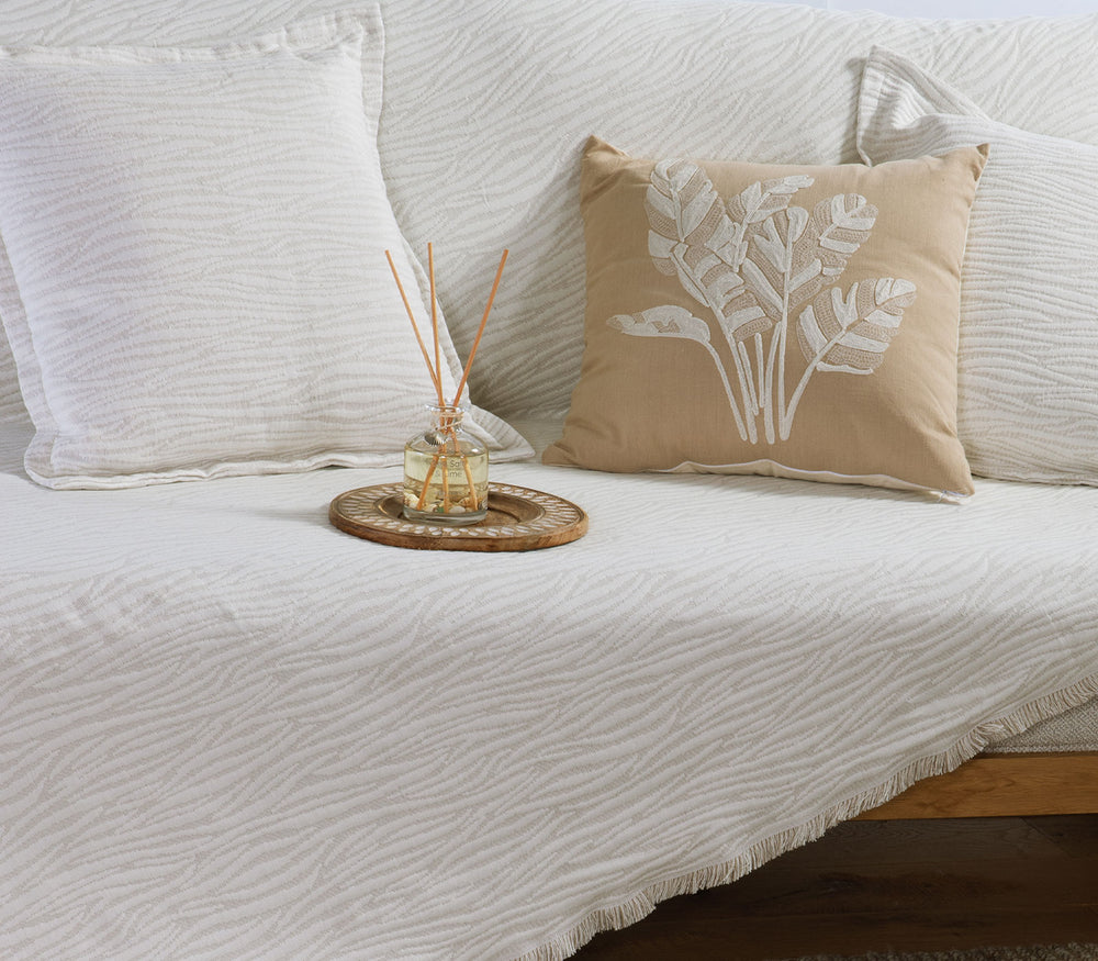 Ριχτάρι Πολυθρόνας Εκρού Zebra 170X180cm Nef-Nef Homeware