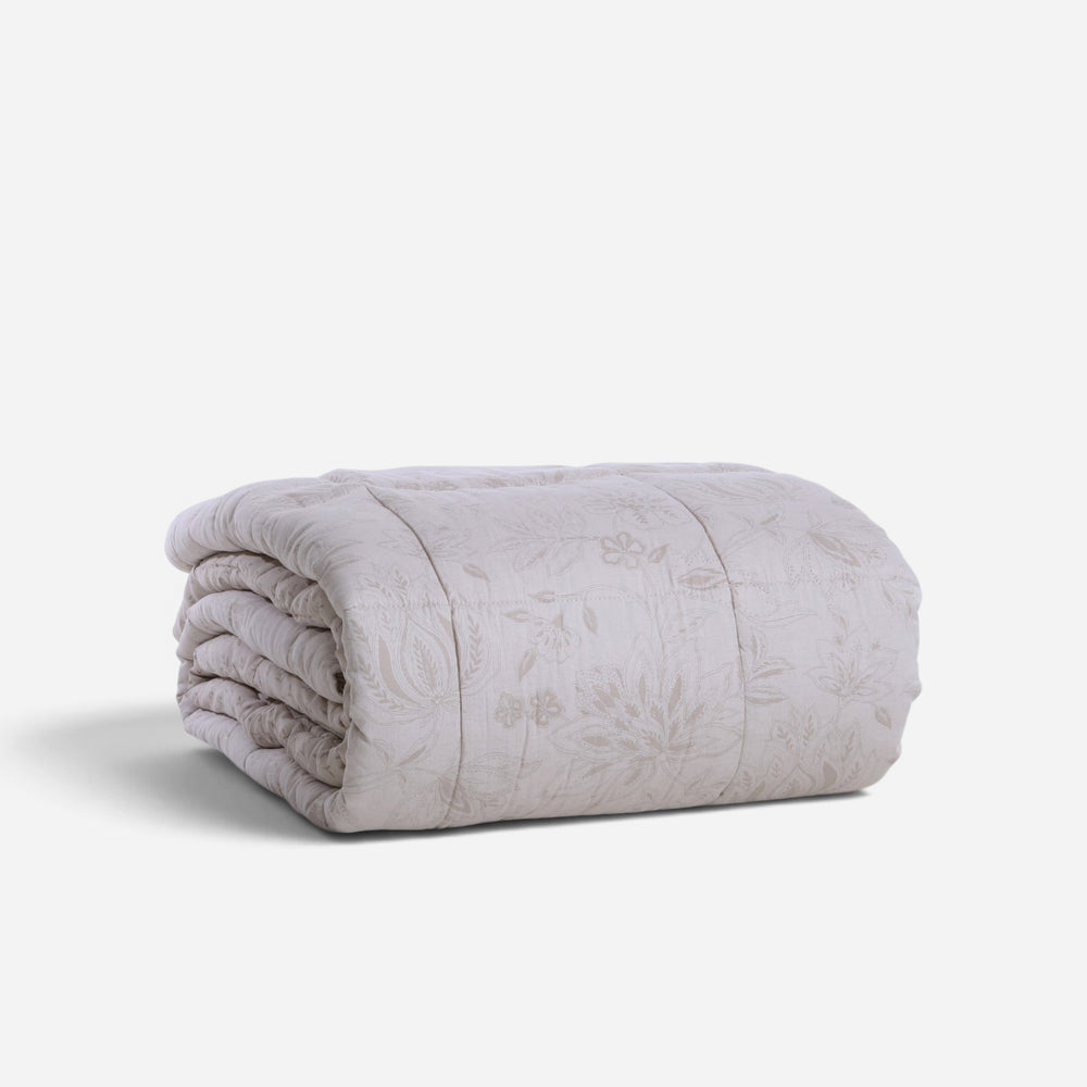 Πάπλωμα Υπέρδιπλο Βαμβακοσατέν Εκρού Elinda Nef-Nef Homeware