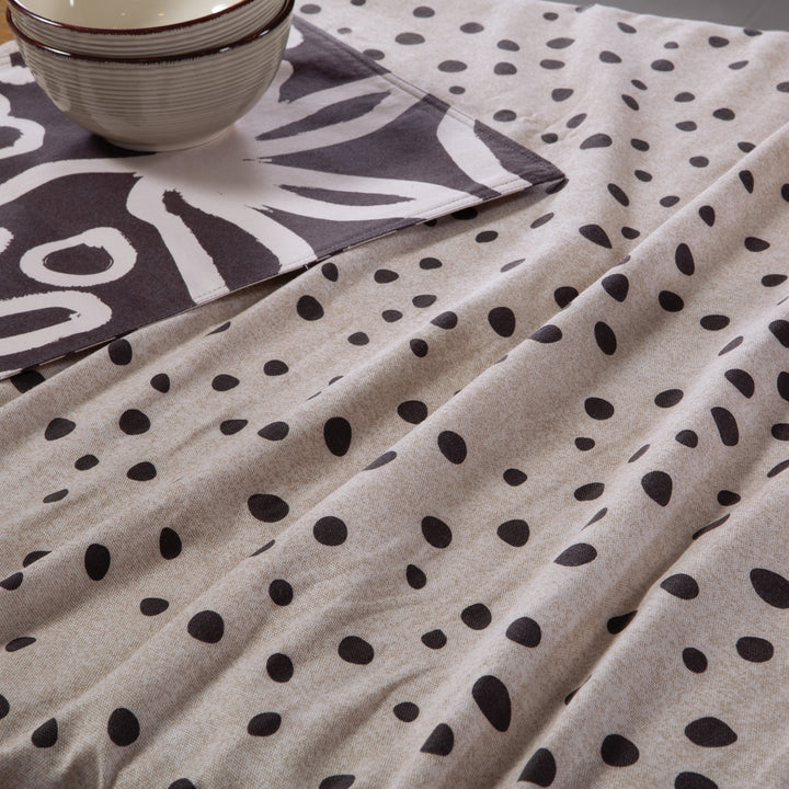 Τραπεζομάντηλο Μπεζ Πουά Trust 140X140cm Nef-Nef Homeware