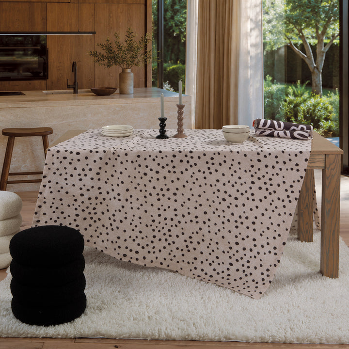Τραπεζομάντηλο Μπεζ Πουά Trust 140X180cm Nef-Nef Homeware