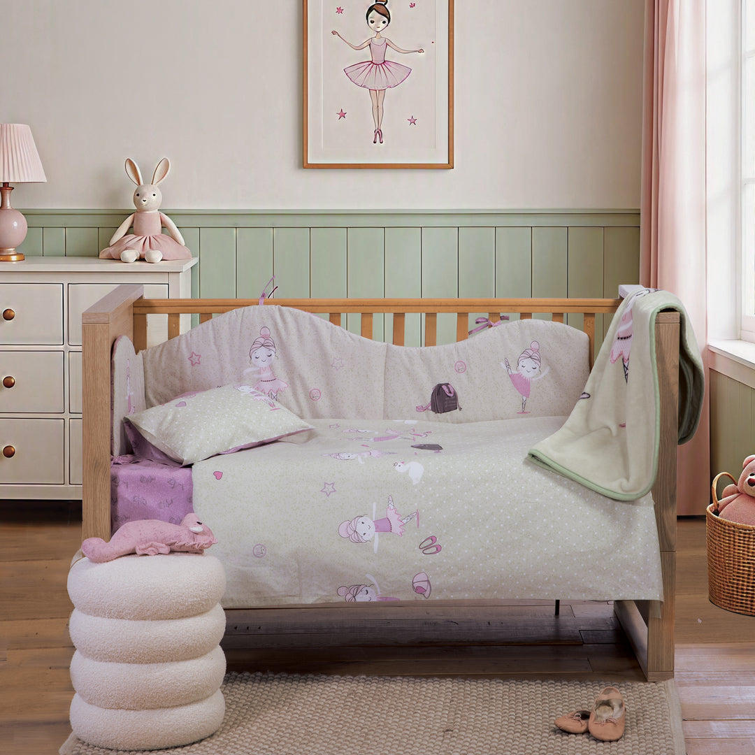 Σετ Σεντόνια Κούνιας Μέντα Ballerine World Nef-Nef Homeware