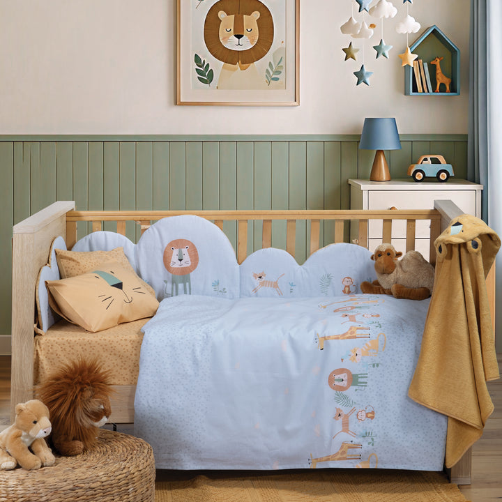 Σετ Σεντόνια Κούνιας Μπλε Wild Company Nef-Nef Homeware