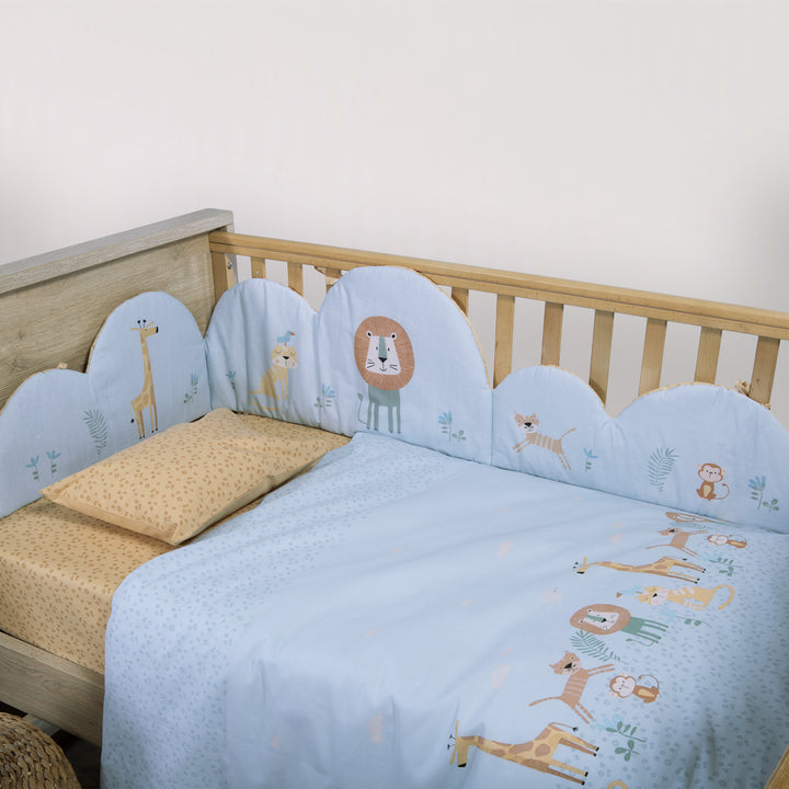Σετ Σεντόνια Κούνιας Μπλε Wild Company Nef-Nef Homeware