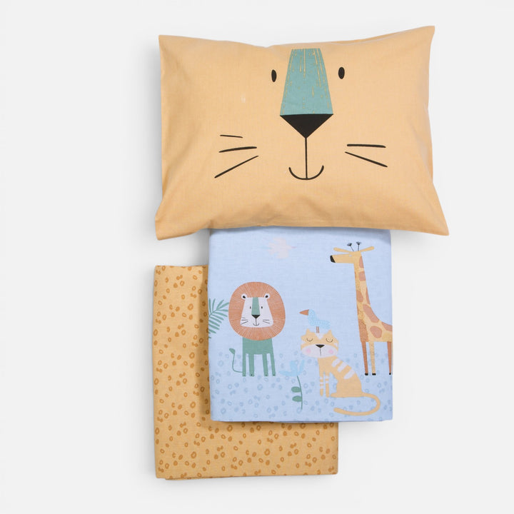 Σετ Σεντόνια Κούνιας Μπλε Wild Company Nef-Nef Homeware