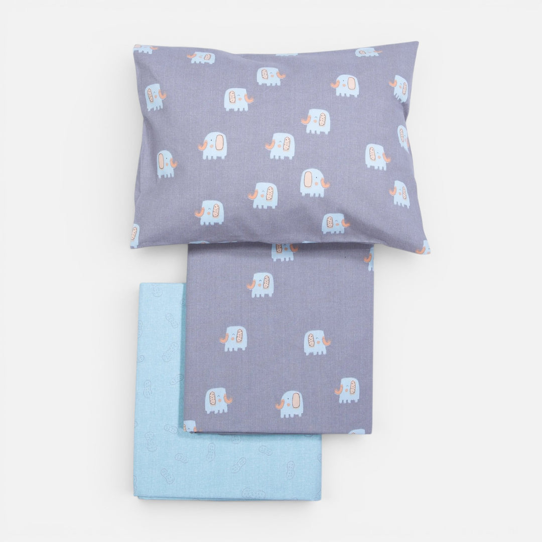 Σετ Σεντόνια Κούνιας Γκρι Elephants Nef-Nef Homeware