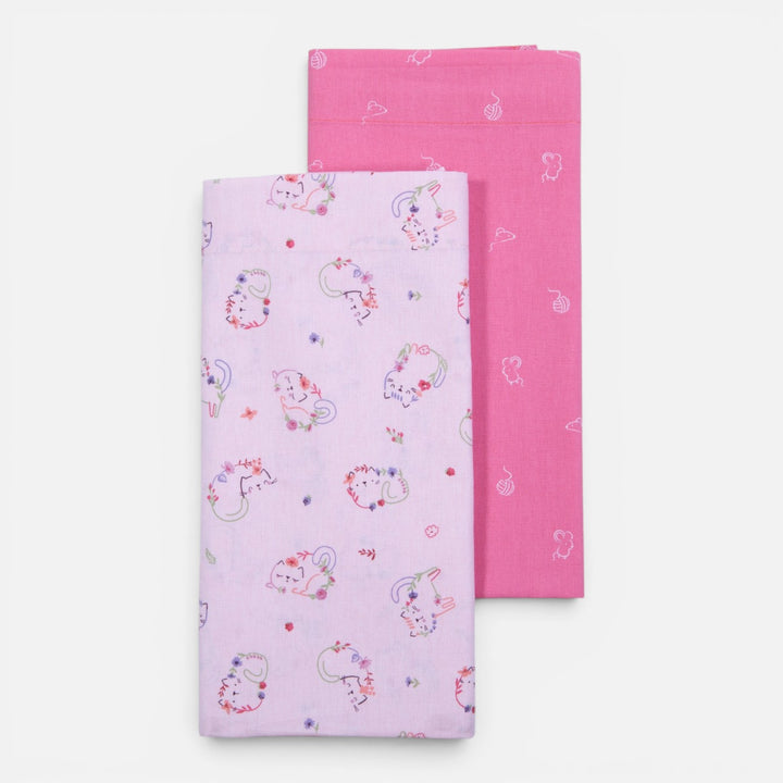 Σετ Σεντόνια Λίκνου Ροζ Cats are Perfect Nef-Nef Homeware