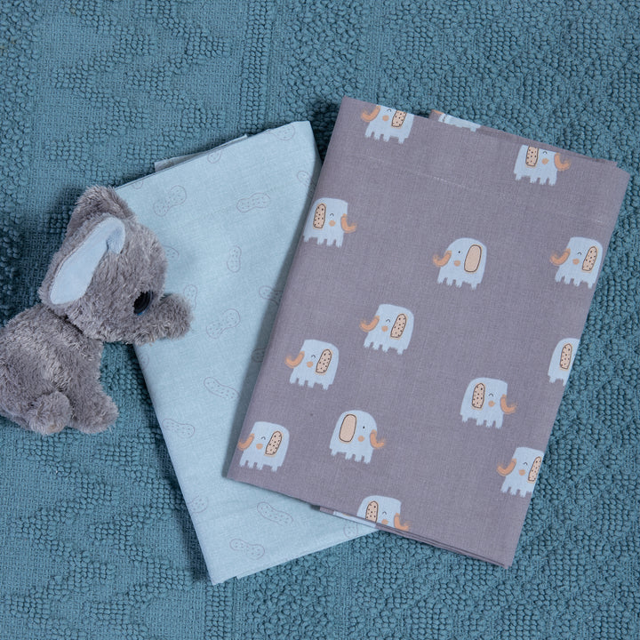 Σετ Σεντόνια Λίκνου Γκρι Elephants Nef-Nef Homeware