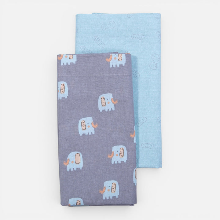 Σετ Σεντόνια Λίκνου Γκρι Elephants Nef-Nef Homeware
