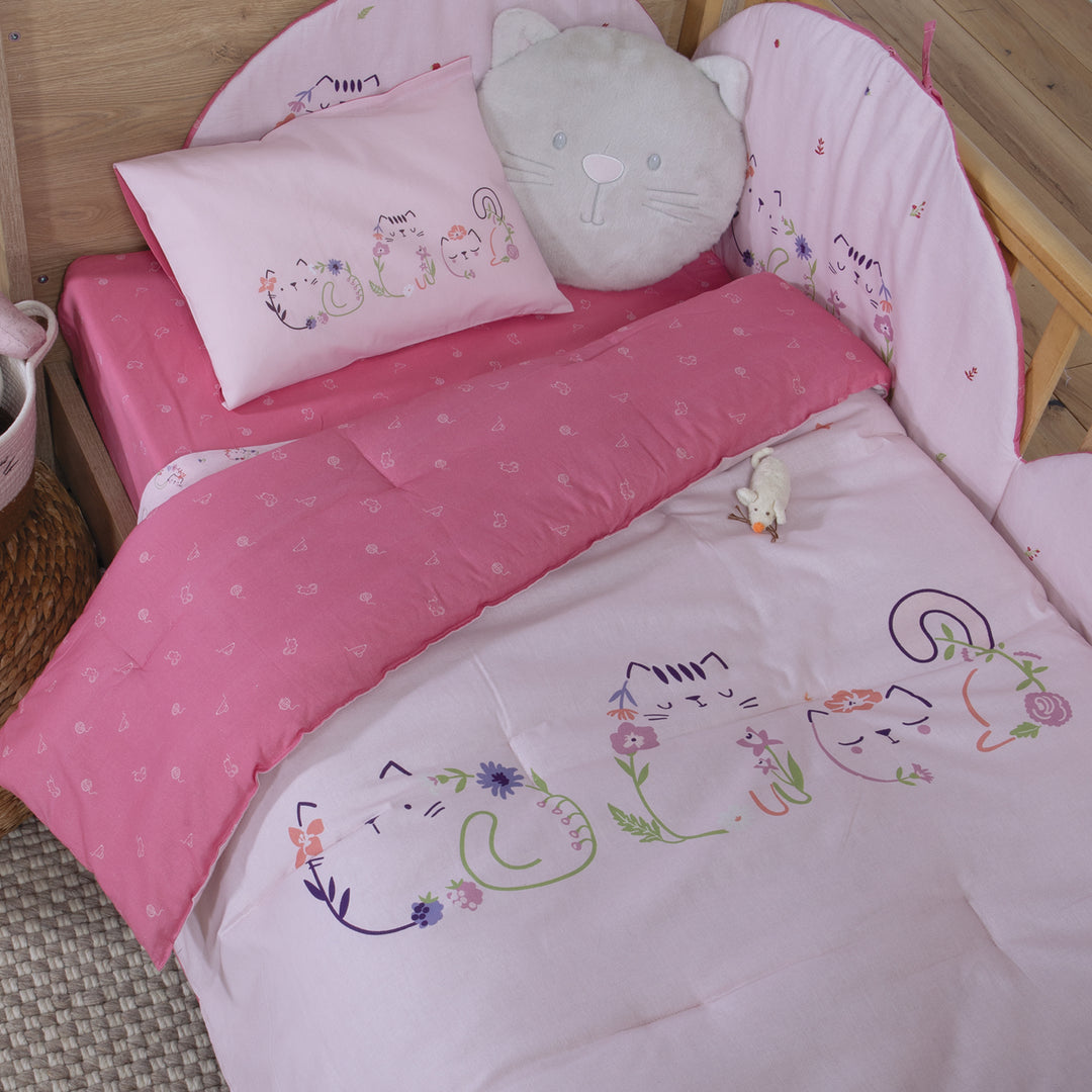 Πάπλωμα Βρεφικό Ροζ Cats are Perfect Nef-Nef Homeware