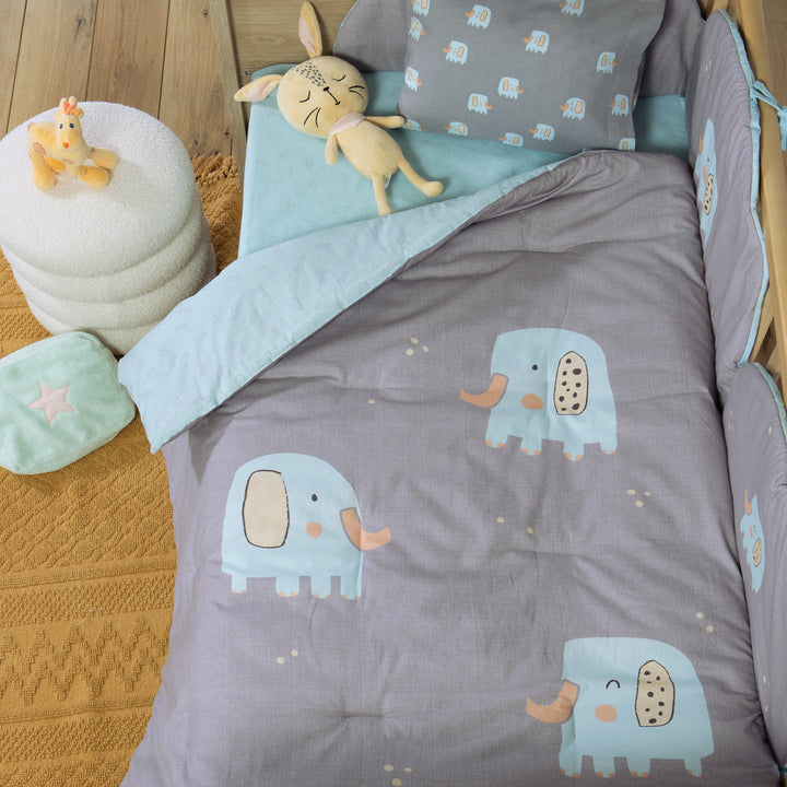 Πάπλωμα Βρεφικό Γκρι Elephants Nef-Nef Homeware