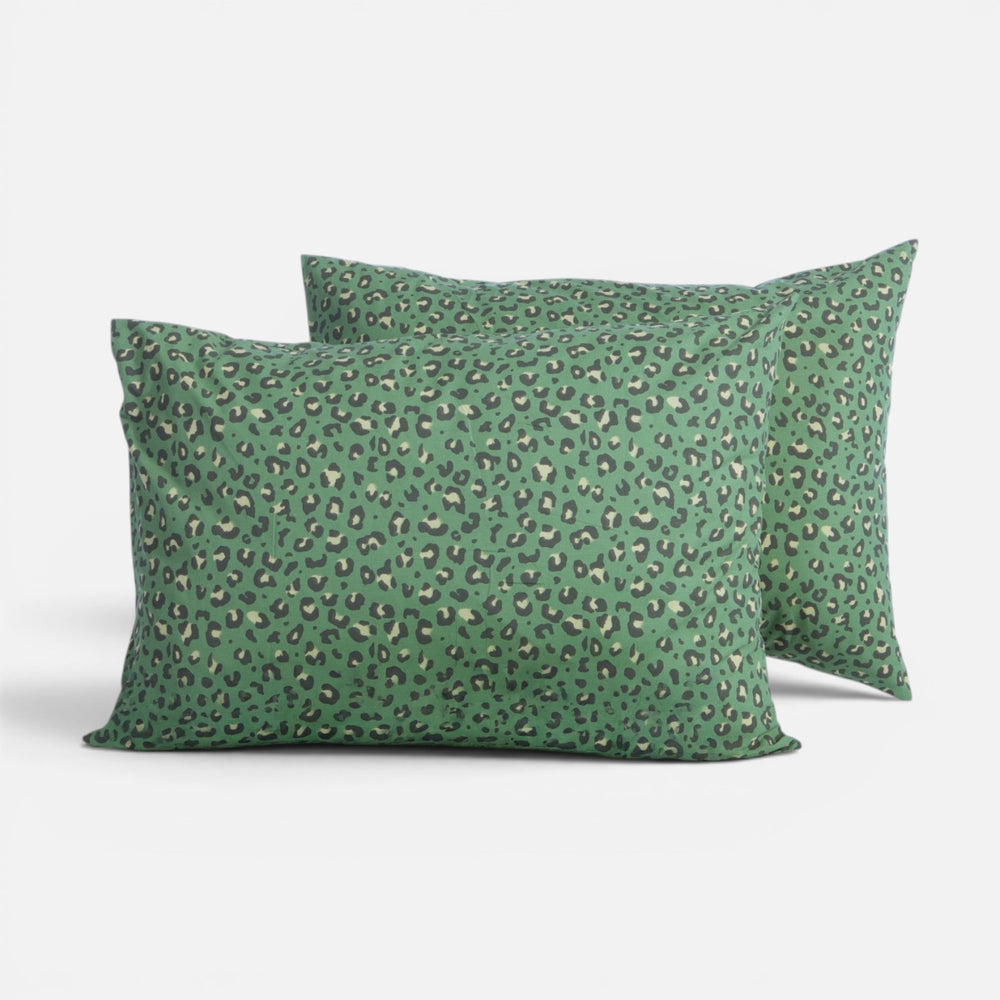 Μαξιλαροθήκη Ύπνου Βαμβακερή Πράσινη Wild Nef-Nef Homeware