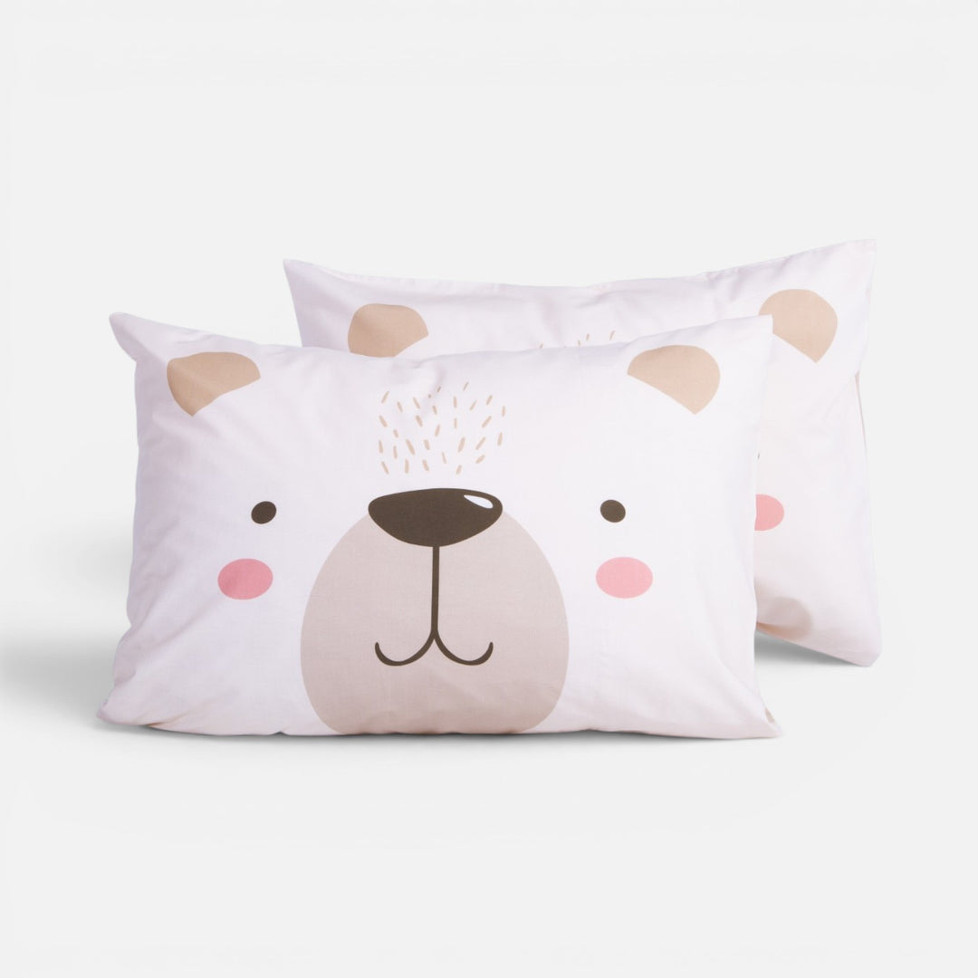 Μαξιλαροθήκη Ύπνου Παιδική Εκρού Happy Bear Nef-Nef Homeware
