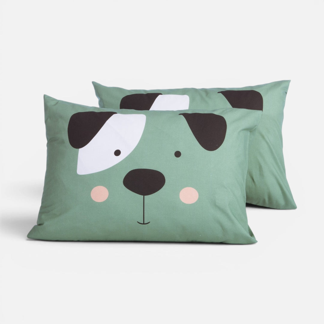 Μαξιλαροθήκη Ύπνου Παιδική Πράσινη Happy Dog Nef-Nef Homeware