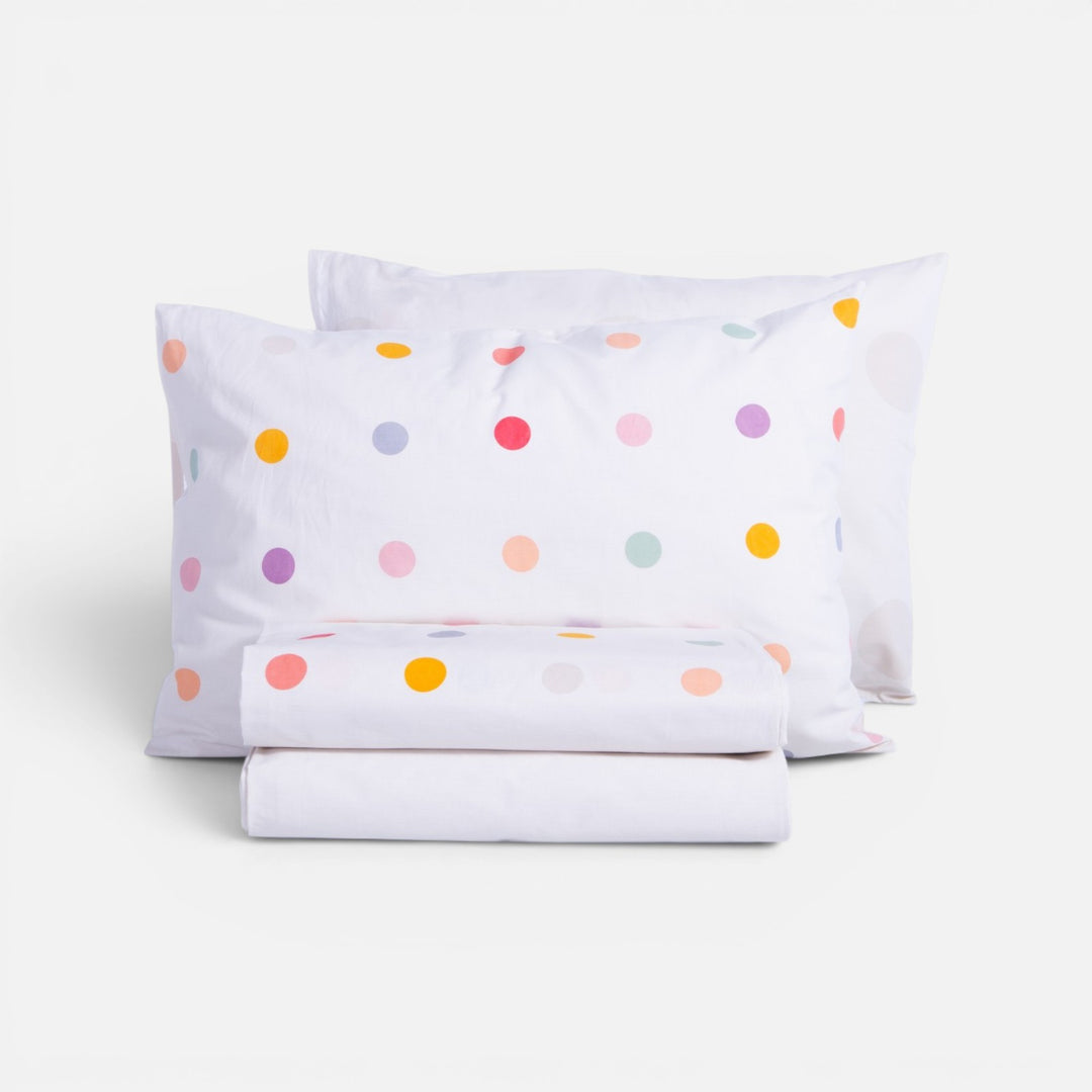 Σετ Σεντόνια Μονά Πουά Εκρού Dots Nef-Nef Homeware