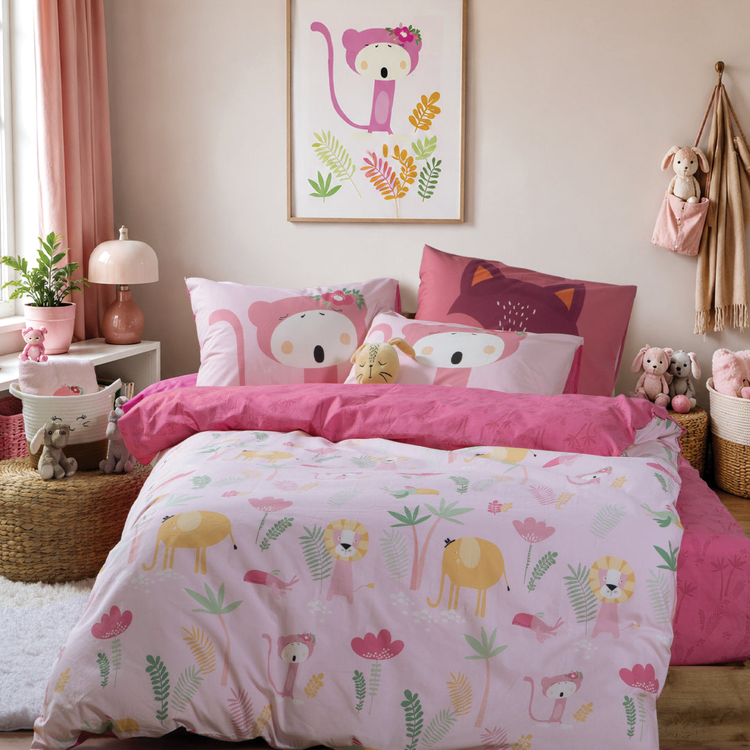 Σετ Σεντόνια Μονά Ροζ Wild & Sweet Nef-Nef Homeware