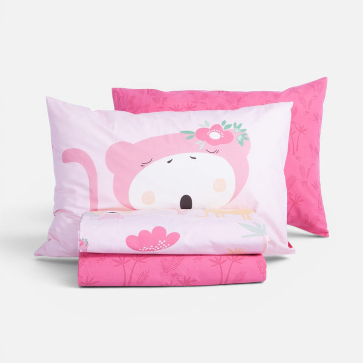 Σετ Σεντόνια Μονά Ροζ Wild & Sweet Nef-Nef Homeware