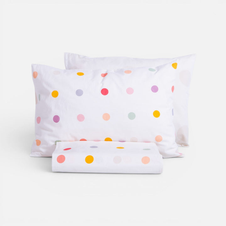 Σετ Παπλωματοθήκη Μονή Πουά Εκρού Dots Nef-Nef Homeware